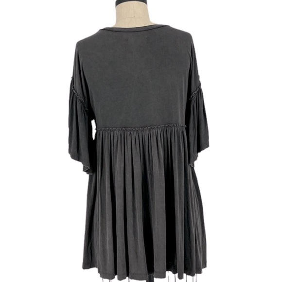 Urban Outfitters Ruffle Babydoll Frock Gray oversized Dress Size S - Picture 3 of 8